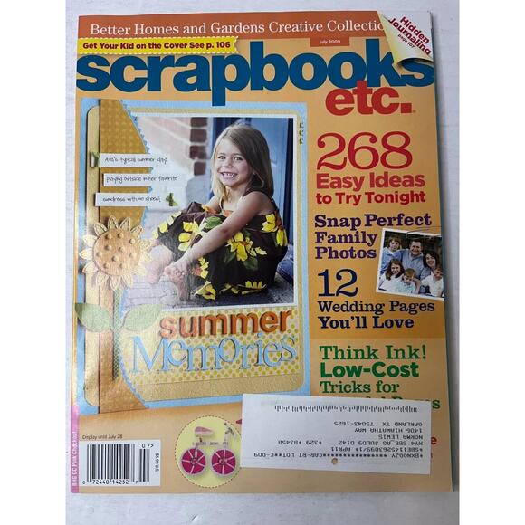 Scrapbooks etc July 2009 magazine snap perfect photos wedding pages patterns - Picture 1 of 1